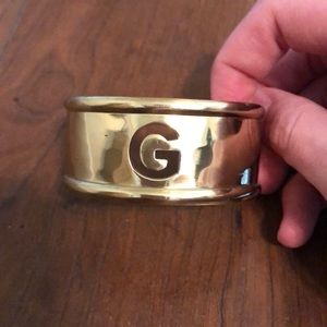 Rustic Cuff gold “G” bracelet